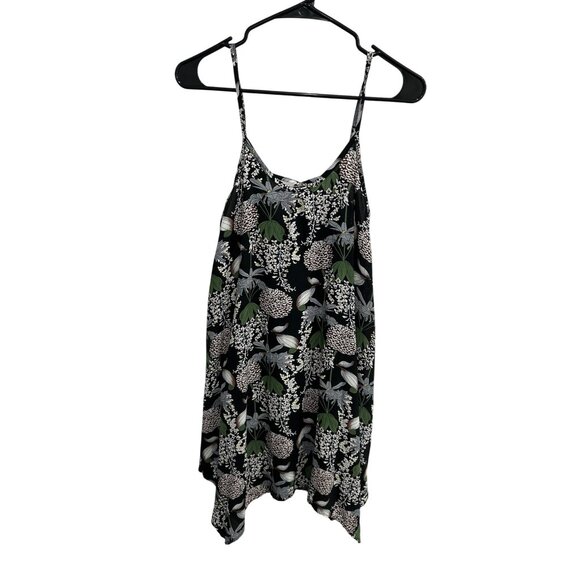 Pieces Of A Dream Floral Sleeveless Swing Dress Black Multi Bohemian NWT - Picture 1 of 9